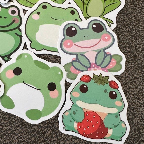 NEW! NWOT Set of 14 frog stickers - classroom prizes gift bags party favors - Picture 7 of 12